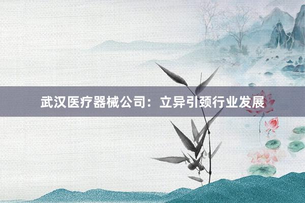 武汉医疗器械公司：立异引颈行业发展